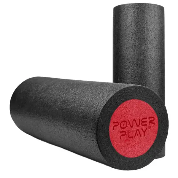Массажный ролик (роллер) гладкий PowerPlay 4021 Fitness Roller Черно-красный (45x15см.) купить