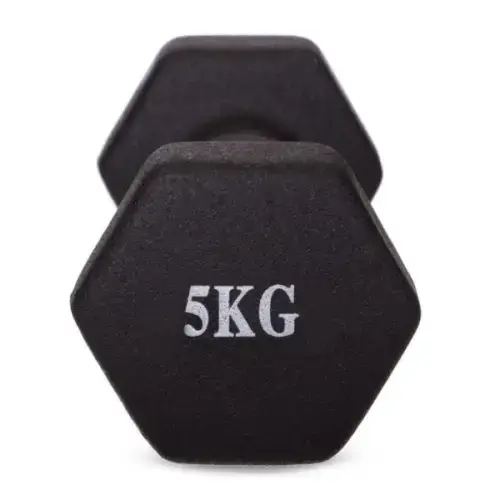 Гантель для фитнеса с неопреновым покрытием Generation Fitness FF51D4A-5kg (черный) купить недорого в Украине, фото 3