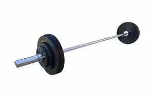 Штанга прорезиненная RN-Sport 75 кг с олимпийским грифом. купить