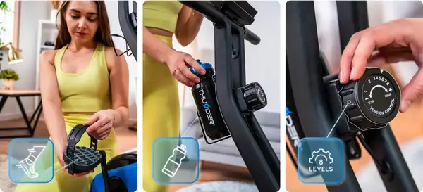 Велотренажер магнитный TINY THUNDER черно-синий купить недорого в Украине, фото 6