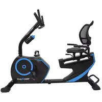 Велотренажер горизонтальный электромагнитный OPAL THUNDER черно-синий купить