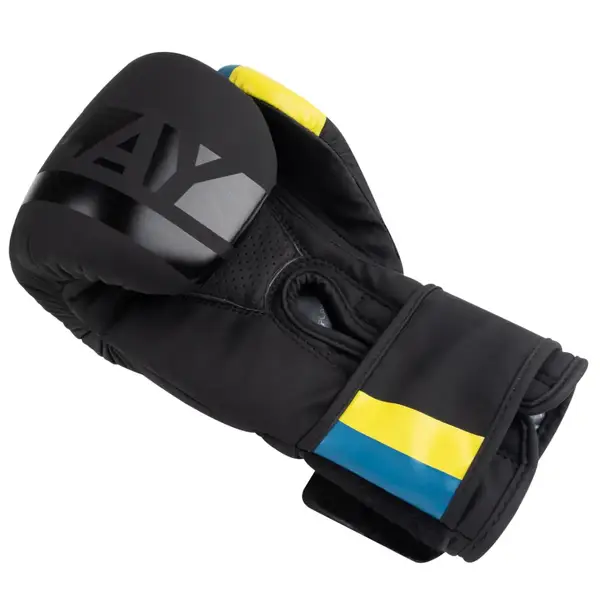Боксерські рукавиці PowerPlay 3021 Ukraine Чорні 12 унцій купити недорого в Україні, фото 5