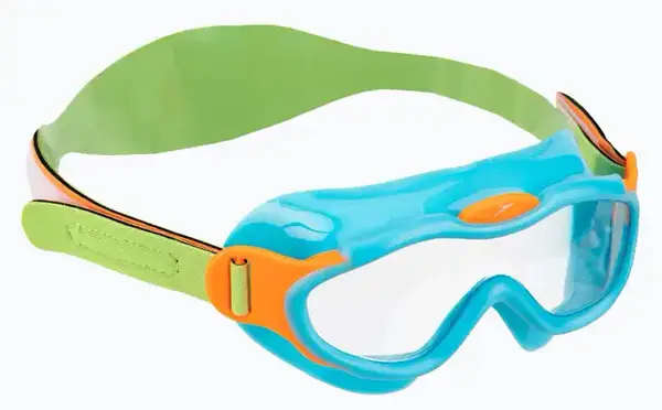 Очки для плавания Speedo SEA SQUAD MASK JU бирюзовый, оранжевый, салатовый OSFM купить