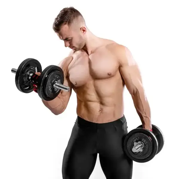 Гантелі металеві Hop-Sport New 2 х 15 кг з рукавичками купити недорого в Україні, фото 4