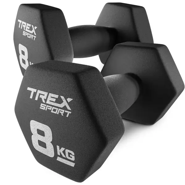 Гантели для фитнеса неопреновые TREX Sport TX-080VD 2x8 кг купить