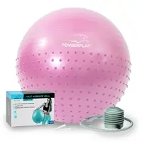 М'яч для фітнесу (фітбол) напівмасажний PowerPlay 4003 Ø65 cm Gymball Ліловий + помпа купити