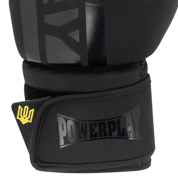 Боксерські рукавиці PowerPlay 3021 Ukraine Чорні 10 унцій купити недорого в Україні, фото 7