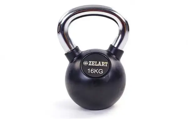 Гиря обрезиненная York на 16 кг с хромированной ручкой ТА-5162-16. купить недорого в Украине, фото 2