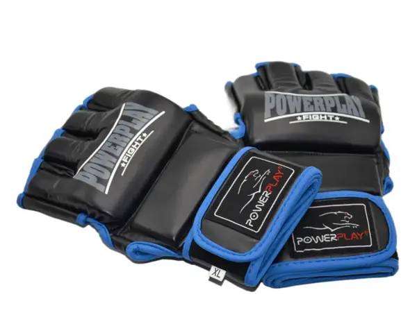 Перчатки для MMA PowerPlay 3058 Черно-Синие M купить недорого в Украине, фото 9