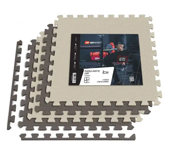 Мат-пазл Hop-Sport EVA 1см HS-A010PM - 4 частей бежево-коричневый купить