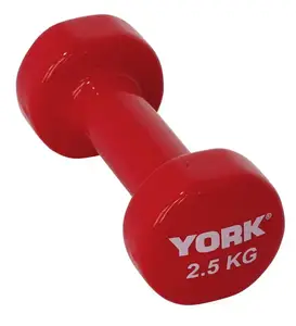 Гантелі для фітнесу вінілові круглі York Fitness 2х2,5кг червоний купити