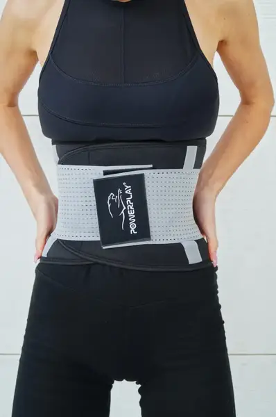 Пояс-корсет для підтримки спини PowerPlay 4305 (100*24 см) Чорно-сірий купити недорого в Україні, фото 5