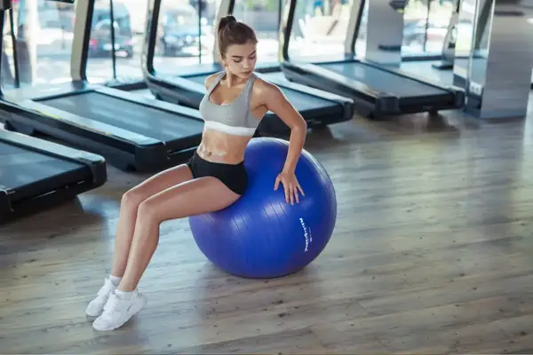 Мяч для фитнеса (фитбол) Power System PS-4011 Ø55 cm PRO Gymball Blue купить недорого в Украине, фото 5