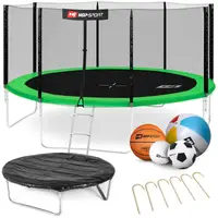 Батут Hop-Sport 16ft (488см) зеленый с наружной сеткой. купить