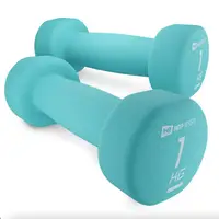 Гантели для фитнеса неопреновые круглые Hop-Sport HS-V010DR 2x1кг бирюзовый купить