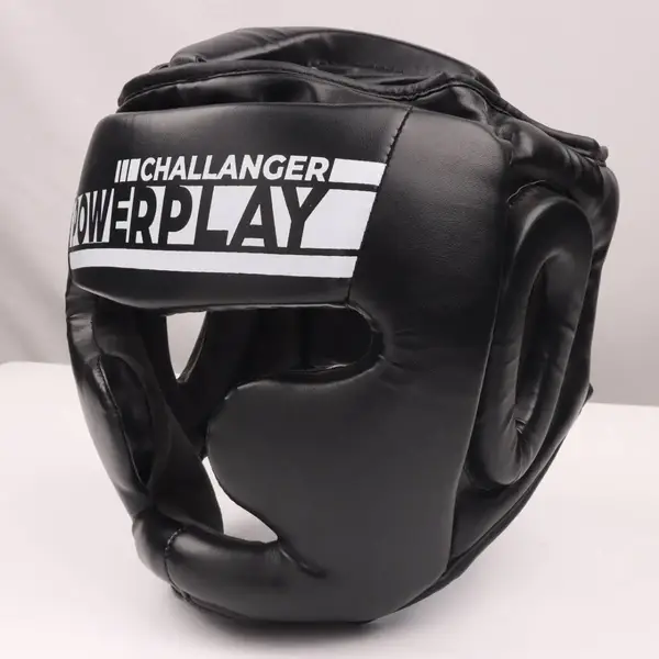 Боксерский шлем тренировочный PowerPlay 3048 Черно-белый XL купить недорого в Украине, фото 7