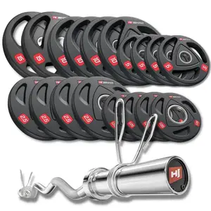 Набор олимпийский Hop Sport PRO 115 кг с W-образным грифом. купить