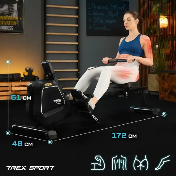 Гребной тренажер Trex Sport TX-580RM REIN black купить недорого в Украине, фото 2