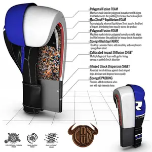 Боксерські рукавички RDX Quad Kore Blue 10 ун. купити