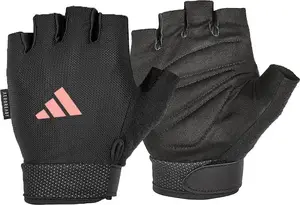 Перчатки для тренинга Adidas Essential Adjustable Gloves черный, розовый Уни M купить