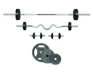 Набірна штанга та гантелі. Металеві диски RN-Sport + 4 грифи. 80 кг ваги купити