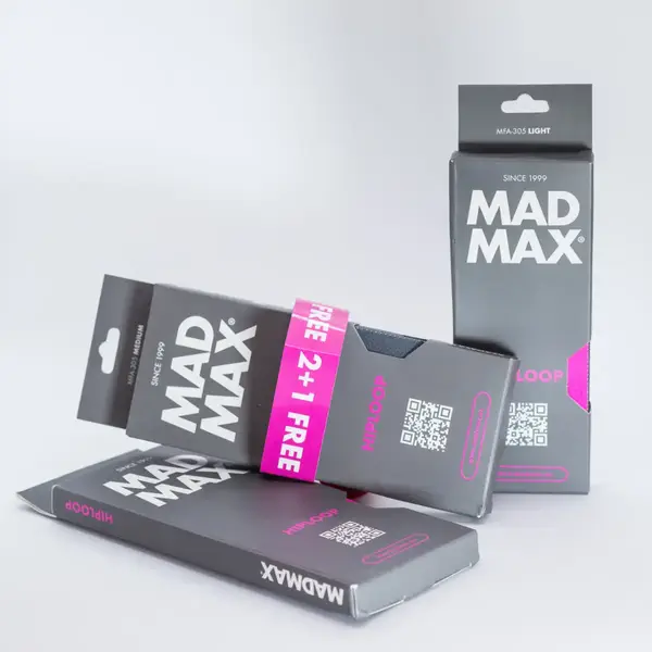 Набір тканевих гумок для фітнесу та спорту MadMax MFA-305 Hiploop set 3 pcs. Grey/Pink купити недорого в Україні, фото 10