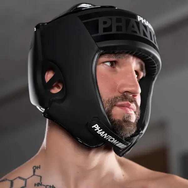 Боксерский шлем Phantom APEX Open Face Head Protection Black Боксерский шлем Phantom APEX Open Face Head Protection Black купить недорого в Украине, фото 6