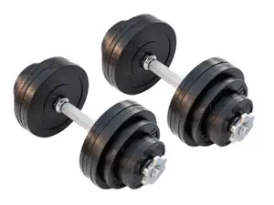 Гантели наборные обрезиненные по 15 кг Rn-Sport (2 шт) купить