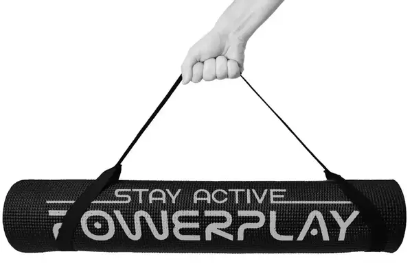 Килимок для йоги та фітнесу PowerPlay 4010 PVC Yoga Mat Чорний (173x61x0.6) купити недорого в Україні, фото 6
