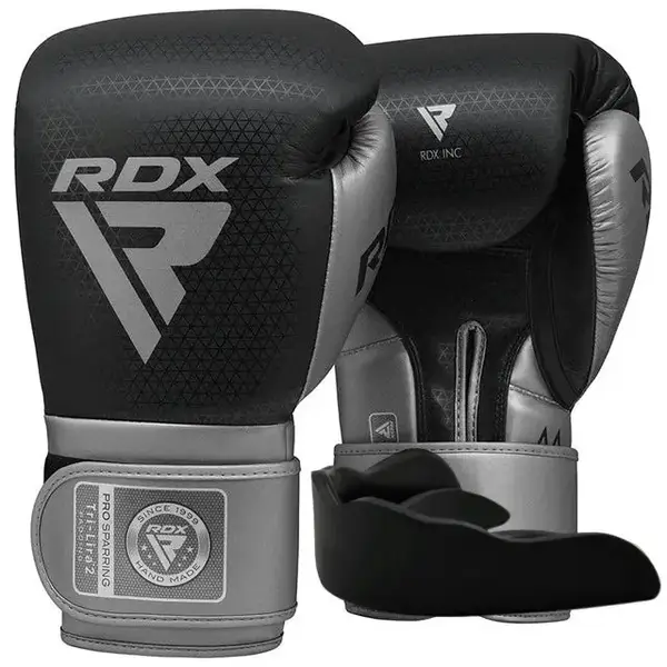 Боксерські рукавиці RDX MARK PRO SPARRING TRI LIRA 2 SILVER-10 унцій (капа в комплекті) купити