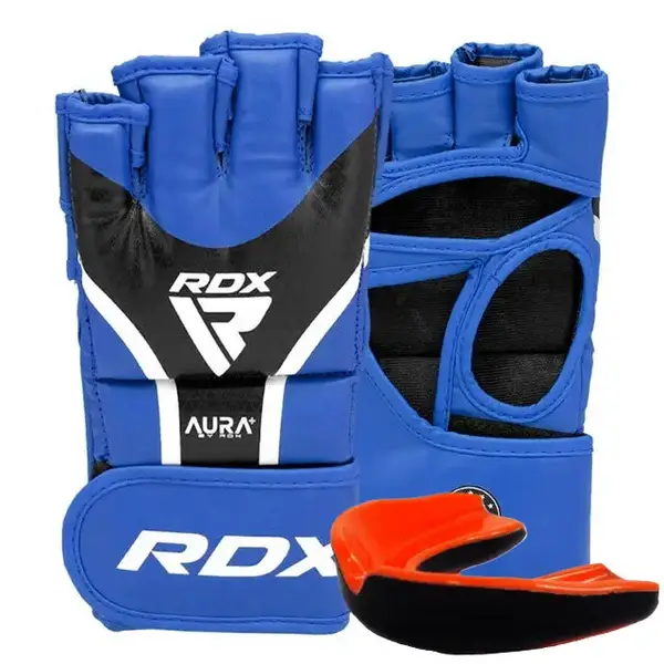 Рукавиці для ММА RDX AURA PLUS T-17 Blue/Black L купити