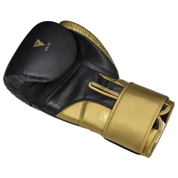 Боксерские перчатки RDX MARK PRO SPARRING TRI LIRA 2 GOLDEN-10 унций (капа в комплекте) купить недорого в Украине, фото 3