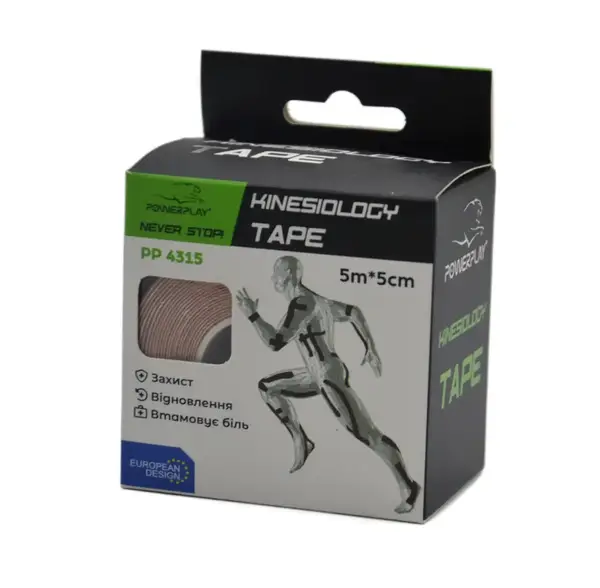 Кінезіологічний тейп PowerPlay 4315 Бежевий 5cм*5м купити недорого в Україні, фото 7