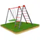 Качели с гнездом аиста и лестницей K-Sport KSOZ015D - красно-серая купить