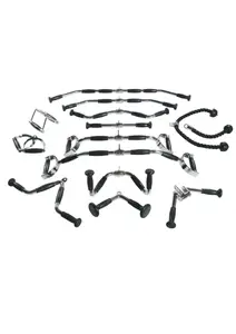 Ручка для верхней тяги York Fitness 91см изогнутая с резиновыми рукоятками, хром. купить