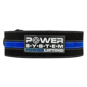 Пояс для пауэрлифтинга Power System PS-3800 PowerLifting кожаный Black/Blue Line L купить