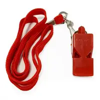 Свисток арбитра пластиковый со шнурком Meta Whistle plastic classic with lanyard красный Уни OFSM купить