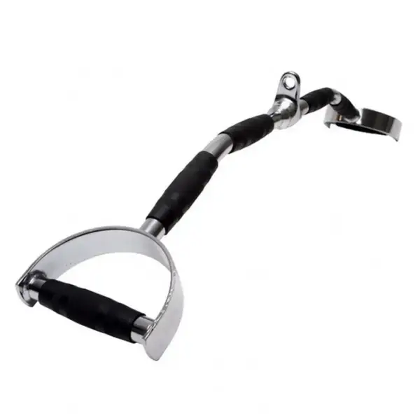 Ручка для верхней тяги York Fitness 86см с параллельным хватом изогнута с резиновыми рукоятками, хром. купить недорого в Украине, фото 2