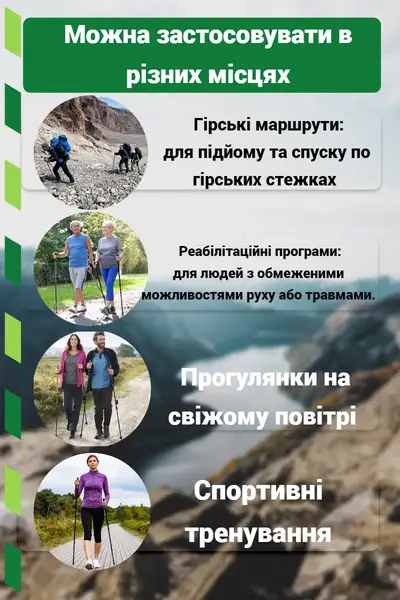 Палиці для скандинавської ходьби PowerPlay 9104 Lykke 80-135 см Black/Green (пара) купити недорого в Україні, фото 8