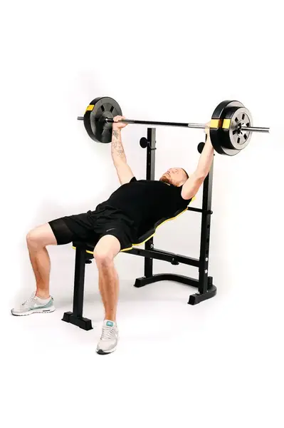 Набор Besport PowerPro 89кг с прямым грифом и скамьей WB-003 купить недорого в Украине, фото 15