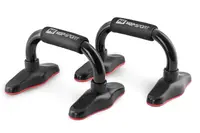 Упоры для отжиманий металлические HS-M020PU черно-красные. купить