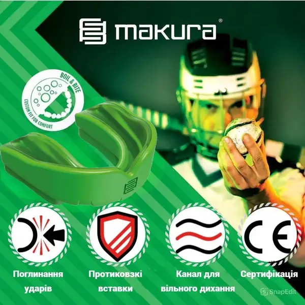 Капа MAKURA Ignis взрослая (возраст 11+) Green/Green (art.6017514067) купить недорого в Украине, фото 3