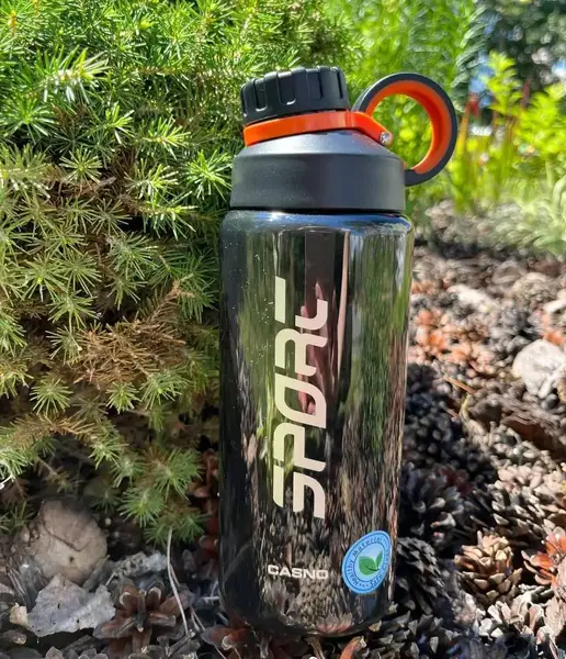 Пляшка для води CASNO 800 мл KXN-1235 Чорна купити недорого в Україні, фото 7
