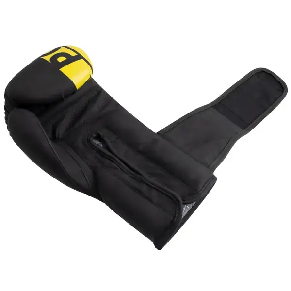Боксерские перчатки PowerPlay 3086 Matt Challenger Черно-Желтые 14 унций купить недорого в Украине, фото 6