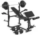 Набор Hop-Sport Premium 173 кг со скамейкой TX-020, штангами и гантелями. купить