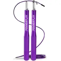 Скакалка скоростная на подшипниках алюминиевая PowerPlay 4207 Elite Jump Rope Фиолетовая (3m.) купить