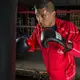 Боксерские перчатки TITLE Boxing Dynamic Strike Black/Red 16 oz (бинты 4м. в комплекте) купить