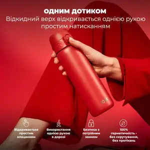 Бутылка для воды металлическая вакуумная ION8 500 мл. Vacuum Insulated, Red купить
