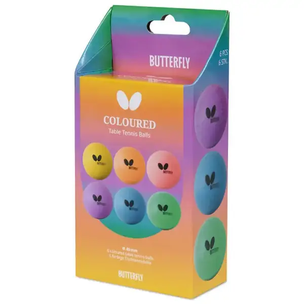 М'ячі для настільного тенісу Butterly Coloured Balls 6 шт (7011630440) купити