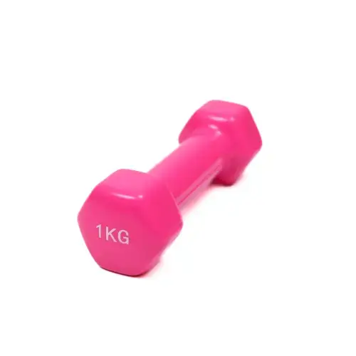 Гантель для фитнеса с виниловым покрытием Generation Fitness FF51D3A-1kg (розовый) купить